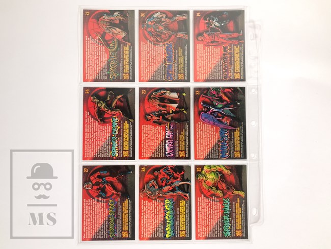 Conjunto de Cartas/ Trading Card Spider-Man Marvel Puzzle Transformaciones 19 al 27 Fleer Corp. 1994
