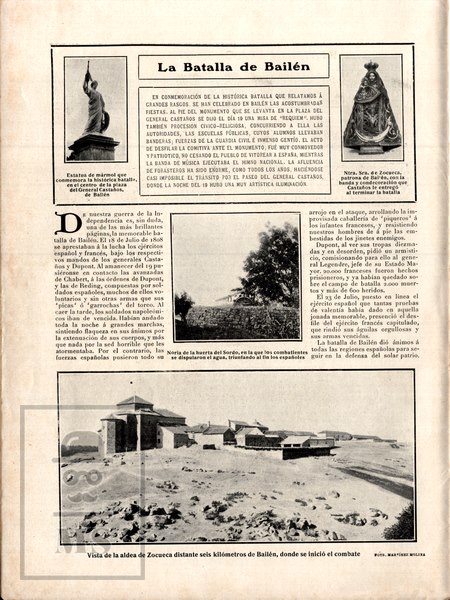 Recorte Artículo Prensa 1906 Nuevo Mundo Página Completa - Batalla de Bailén