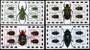 São Tomé i Príncipe 2001 Yvert 1325-28, Fauna, Insectes, Escarabats - Miniplec - MNH