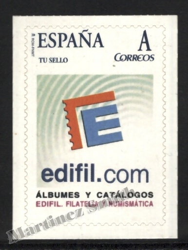 [es_edpe_1_stk] Espanya 2007 Segells Personalitzats "Tu Sello" Edifil 1, Logotip Edifil - Adhesiu - Nou