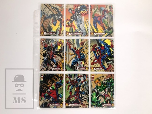 [A1-12_201124_SM_19-27] Conjunto de Cartas/ Trading Card Spider-Man Marvel Puzzle Transformaciones 19 al 27 Fleer Corp. 1994
