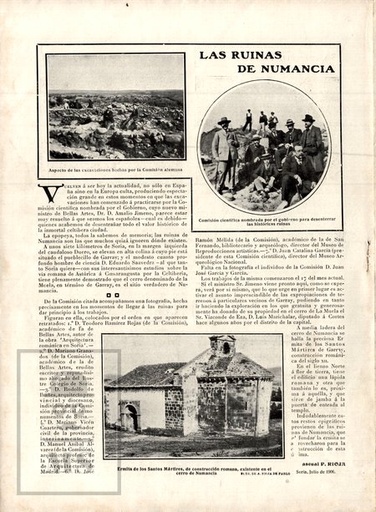 [cl_nm_655_3] Recorte Artículo Prensa 1906 Nuevo Mundo Página Completa - Las Ruinas de Numancia